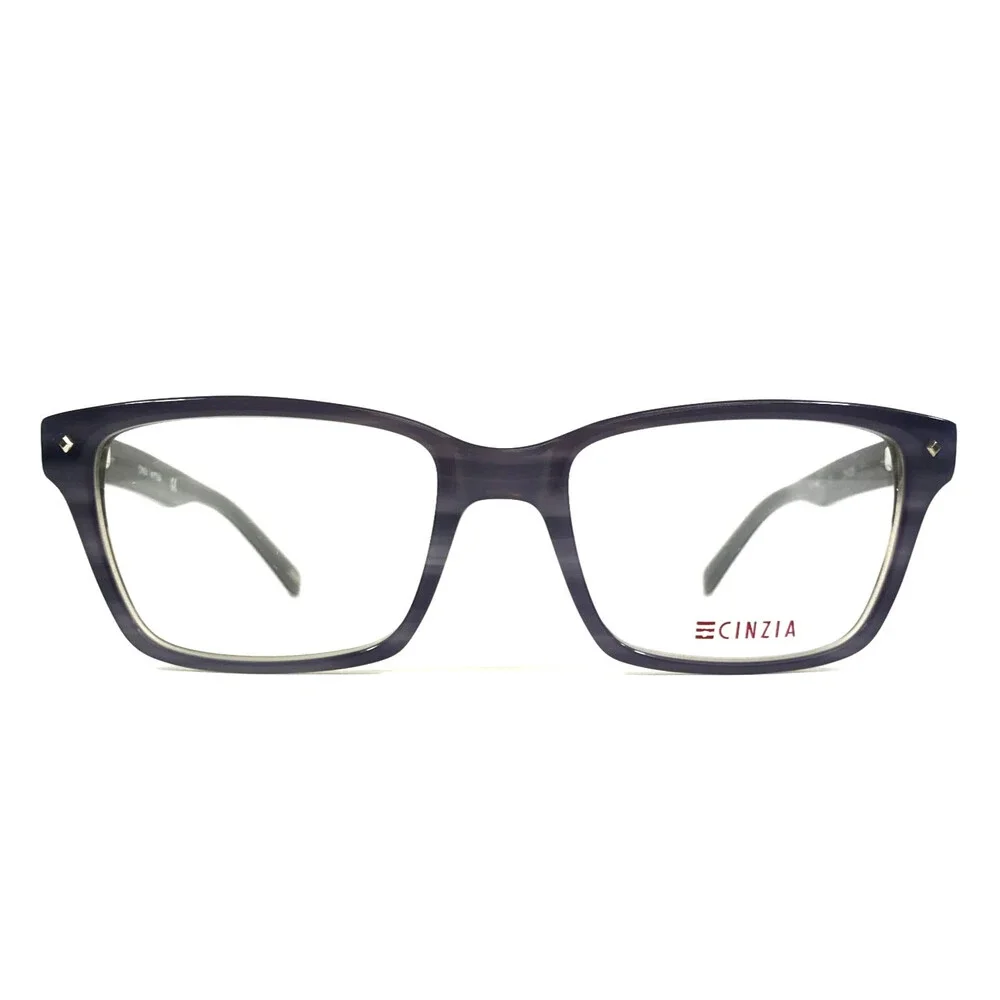 Cinzia Eyeglasses Frames CIN-5035 C1 Striped Purple Gray Square 52-17-140